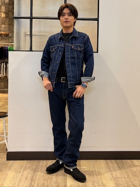 「Levi's（リーバイス）のアイテム（ジャケット/アウター）」を使った、Right-on  よしきさん（メンズ・175cm）の秋コーディネート