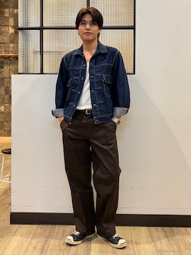 「Levi's（リーバイス）のアイテム（ジャケット/アウター）」を使った、Right-on  よしきさん（メンズ・175cm）の秋コーディネート