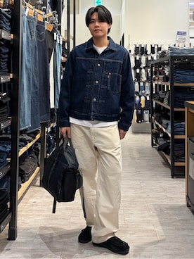 「Levi's（リーバイス）のアイテム（ジャケット/アウター）」を使った、Right-on  よしきさん（メンズ・175cm）の春コーディネート