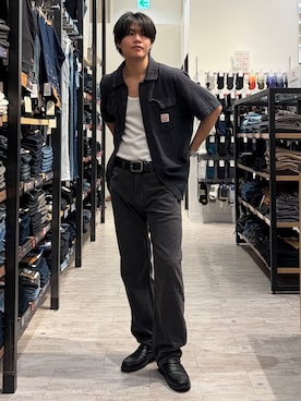 「Levi's（リーバイス）のアイテム（トップス）」を使った、Right-on  よしきさん（メンズ・175cm）の夏コーディネート