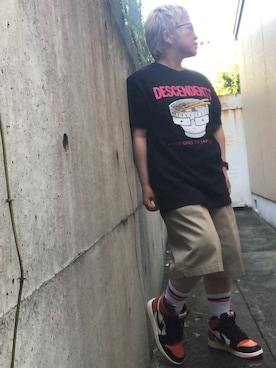 「アイテム（チノパンツ）」を使った、髪ボサ子さん（レディース・145cm）の秋コーディネート