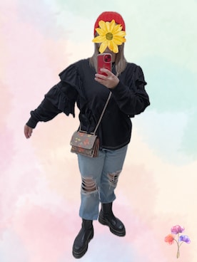 「Rodeo Crowns（ロデオクラウンズ）のアイテム」を使った、maririnさん（レディース・158cm）の冬コーディネート