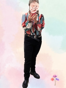 「UNIQLO（ユニクロ）のアイテム（パンツ、ブラック系）」を使った、maririnさん（レディース・158cm）の秋コーディネート