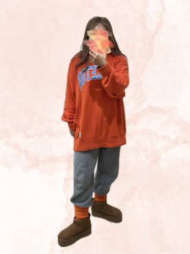 「アイテム（レッグウォーマー）」を使った、maririnさん（レディース・158cm）の冬コーディネート