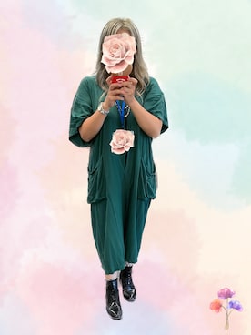 「チャイハネ（チャイハネ）のアイテム（オールインワン・サロペット）」を使った、maririnさん（レディース・158cm）の夏コーディネート