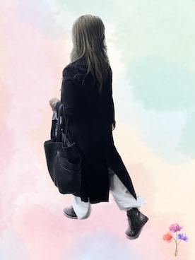 「GRENCHのアイテム（ジャケット/アウター、ブラック系）」を使った、maririnさん（レディース・158cm）の夏コーディネート