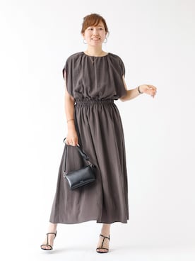「YAHKI（ヤーキ）のアイテム（ショルダーバッグ）」を使った、maimai158さん（レディース・158cm）の夏コーディネート