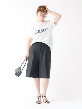 「YAHKI（ヤーキ）のアイテム（ショルダーバッグ）」を使った、maimai158さん（レディース・158cm）の夏コーディネート