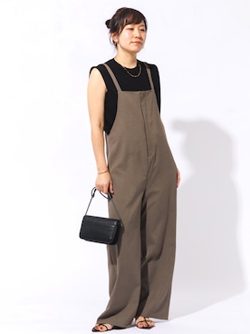 「Rouge vif（ルージュヴィフ）のアイテム（オールインワン・サロペット）」を使った、maimai158さん（レディース・158cm）の春コーディネート