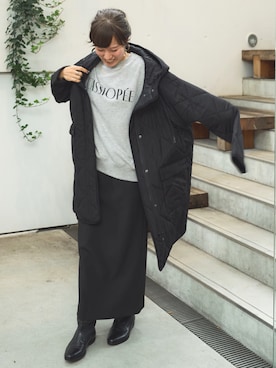 「EMMA　ROUGE VIF（エマルージュヴィフ）のアイテム（その他アウター）」を使った、maimai158さん（レディース・158cm）の秋コーディネート