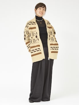 「カウチンセーター」｜maimai158さん（レディース・158cm）の秋コーディネート