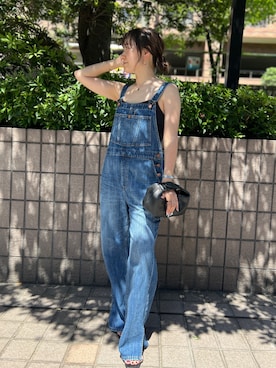 「RED CARD TOKYO（レッドカード）のアイテム（サロペット/オーバーオール）」を使った、maimai158さん（レディース・158cm）の春コーディネート