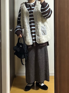 「Lee（リー）のアイテム」を使った、machikoさん（レディース・155cm）の冬コーディネート