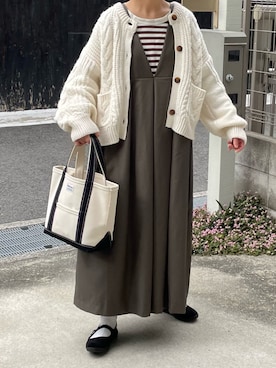 「in the groove（インザグルーヴ）のアイテム」を使った、machikoさん（レディース・155cm）の秋コーディネート