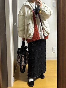 「CIAOPANIC TYPY（チャオパニックティピー）のアイテム（ブルゾン）」を使った、machikoさん（レディース・155cm）の冬コーディネート