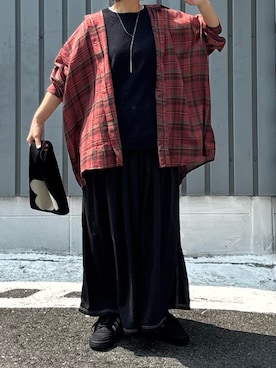 「niko and...（ニコアンド）のアイテム」を使った、machikoさん（レディース・155cm）の秋コーディネート