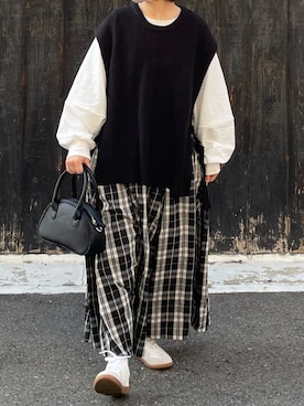「CASPER JOHN（キャスパージョン）のアイテム」を使った、machikoさん（レディース・155cm）の春コーディネート