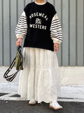 「CASPER JOHN（キャスパージョン）のアイテム」を使った、machikoさん（レディース・155cm）の冬コーディネート