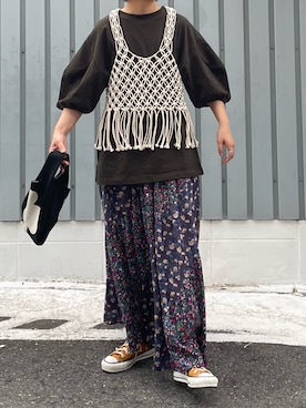 「マクラメ」｜machikoさん（レディース・155cm）の夏コーディネート