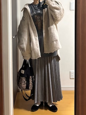 「GLOBAL WORK（グローバルワーク）のアイテム」を使った、machikoさん（レディース・155cm）の秋コーディネート