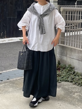 「肩掛け」｜machikoさん（レディース・155cm）の秋コーディネート