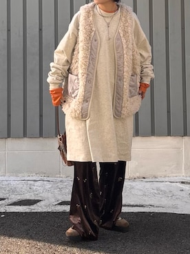 「アイテム（ワンピース/ドレス）」を使った、machikoさん（レディース・155cm）の秋コーディネート