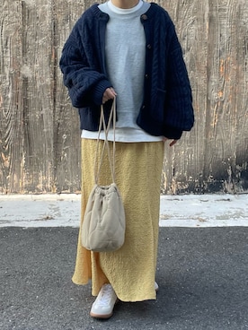 「CASPER JOHN（キャスパージョン）のアイテム」を使った、machikoさん（レディース・155cm）の冬コーディネート