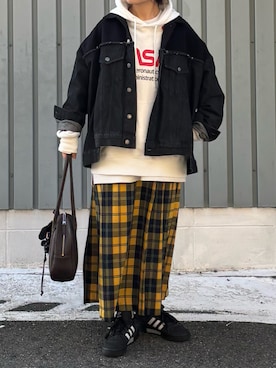 「coen（コーエン）のアイテム」を使った、machikoさん（レディース・155cm）の冬コーディネート