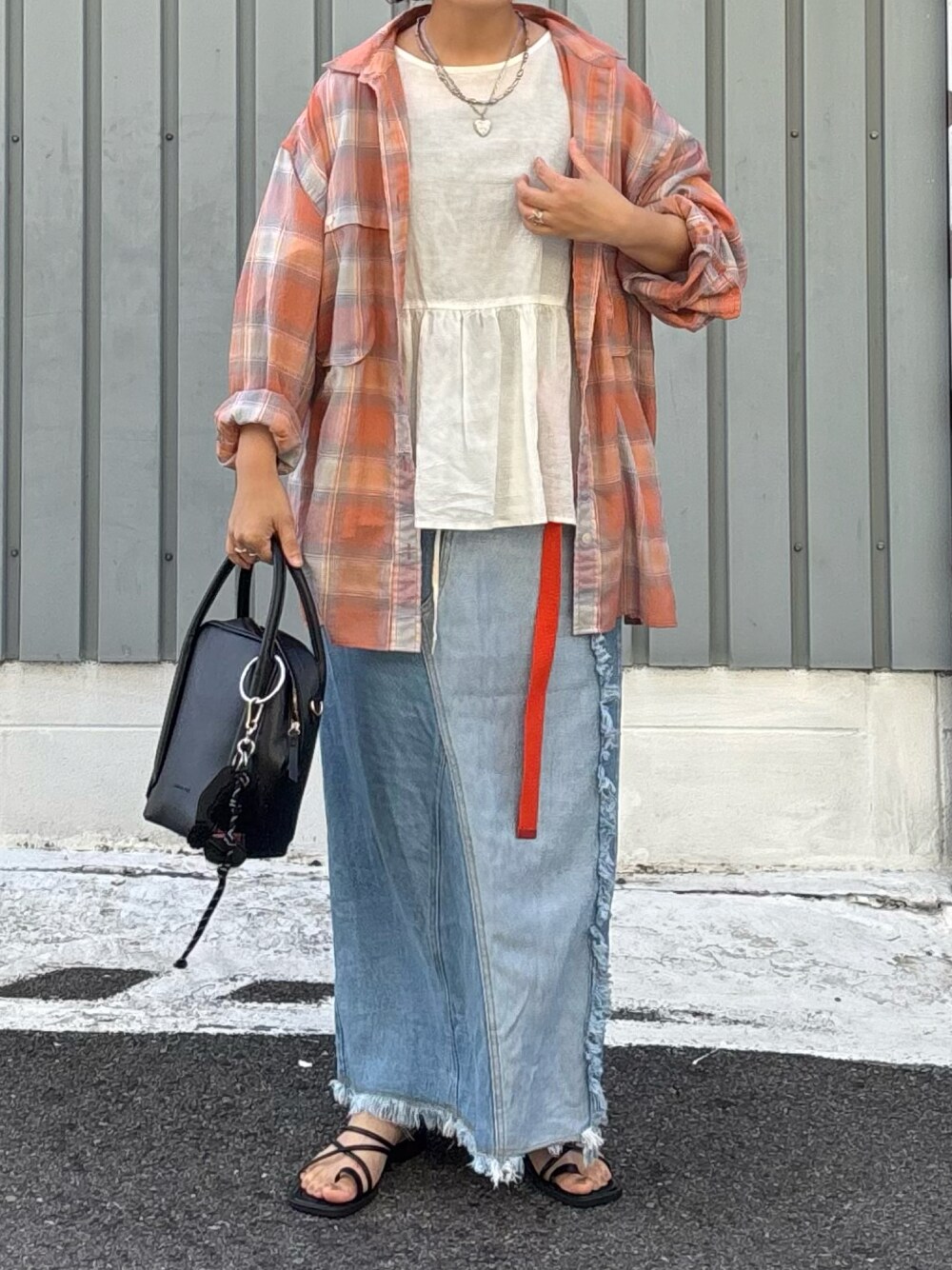 オレンジ×デニム」の人気ファッションコーディネート - WEAR