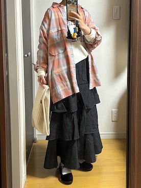 「DISCUS（ディスカス）のアイテム」を使った、machikoさん（レディース・155cm）の春コーディネート