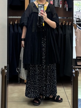 「アイテム（エコバッグ/サブバッグ）」を使った、machikoさん（レディース・155cm）の夏コーディネート