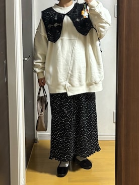 「CIAOPANIC TYPY（チャオパニックティピー）のアイテム（ブルゾン）」を使った、machikoさん（レディース・155cm）の冬コーディネート