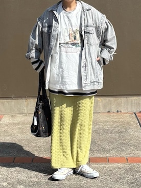 「niko and...（ニコアンド）のアイテム（ジャケット/アウター）」を使った、machikoさん（レディース・155cm）の春コーディネート