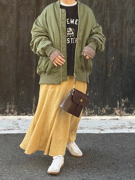 「CASPER JOHN（キャスパージョン）のアイテム」を使った、machikoさん（レディース・155cm）の冬コーディネート