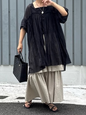 「LAKOLE（ラコレ）のアイテム」を使った、machikoさん（骨格ウェーブ・レディース・155cm）の夏コーディネート