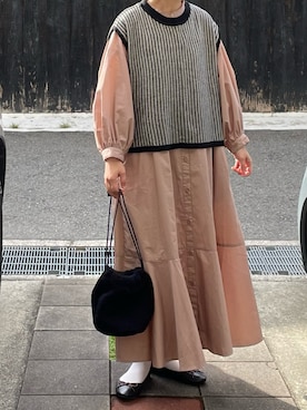 Gu ジーユー のシャツワンピース ベージュ系 を使ったレディース人気ファッションコーディネート Wear
