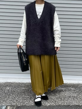 「niko and...（ニコアンド）のアイテム」を使った、machikoさん（レディース・155cm）の秋コーディネート