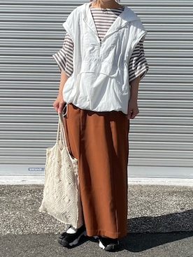 「アノラックパーカー」｜machikoさん（レディース・155cm）の夏コーディネート
