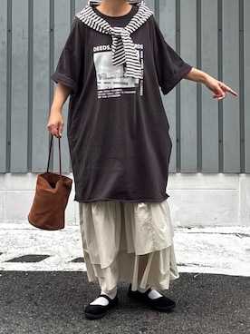 「LOWRYS FARM（ローリーズファーム）のアイテム（ワンピース）」を使った、machikoさん（レディース・155cm）の秋コーディネート