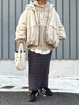 「CIAOPANIC TYPY（チャオパニックティピー）のアイテム（ブルゾン）」を使った、machikoさん（レディース・155cm）の冬コーディネート
