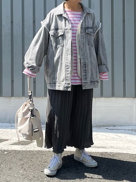 「ms+ ideal（エムズプラスアイディール）のアイテム」を使った、machikoさん（レディース・155cm）の春コーディネート