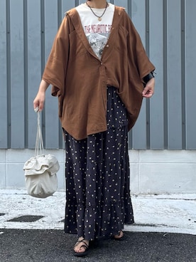 「CIAOPANIC TYPY（チャオパニックティピー）のアイテム」を使った、machikoさん（レディース・155cm）の夏コーディネート