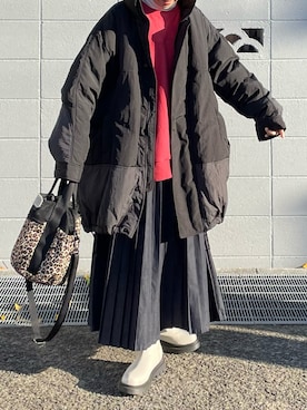 「モンスターパーカー」｜「アイテム（ブルゾン）」を使った、machikoさん（レディース・155cm）の冬コーディネート