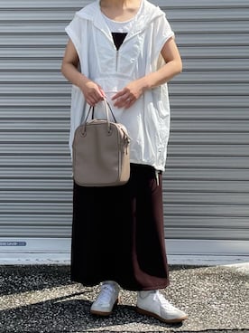 「CASPER JOHN（キャスパージョン）のアイテム」を使った、machikoさん（レディース・155cm）の夏コーディネート