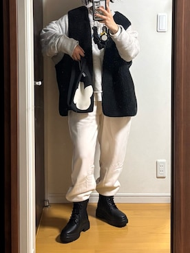 「アイテム（ベスト）」を使った、machikoさん（レディース・155cm）の秋コーディネート