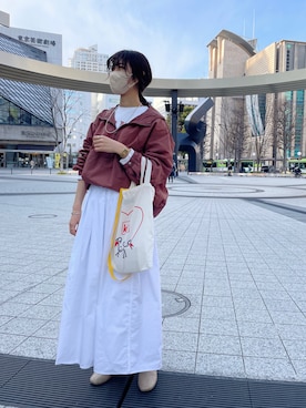 「SHENERY（シーナリー）のアイテム（ブルゾン）」を使った、rionaさん（レディース・158cm）の冬コーディネート