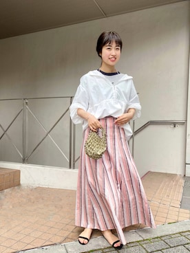 「SHENERY（シーナリー）のアイテム（ブルゾン）」を使った、rionaさん（レディース・158cm）の春コーディネート