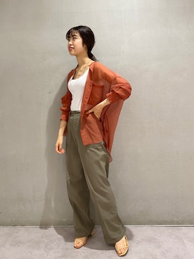 「Omekashi（オメカシ）のFABIO ストラップヒールサンダル（サンダル）」を使った、rionaさん（レディース・158cm）の夏コーディネート