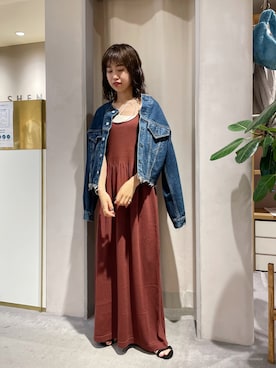 「#秋コーデ」｜「アイテム（アクセサリー）」を使った、rionaさん（レディース・158cm）の夏コーディネート