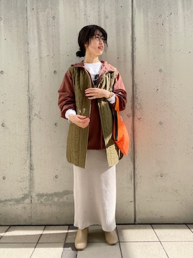 「SHENERY（シーナリー）のアイテム（ブルゾン）」を使った、rionaさん（レディース・158cm）の冬コーディネート
